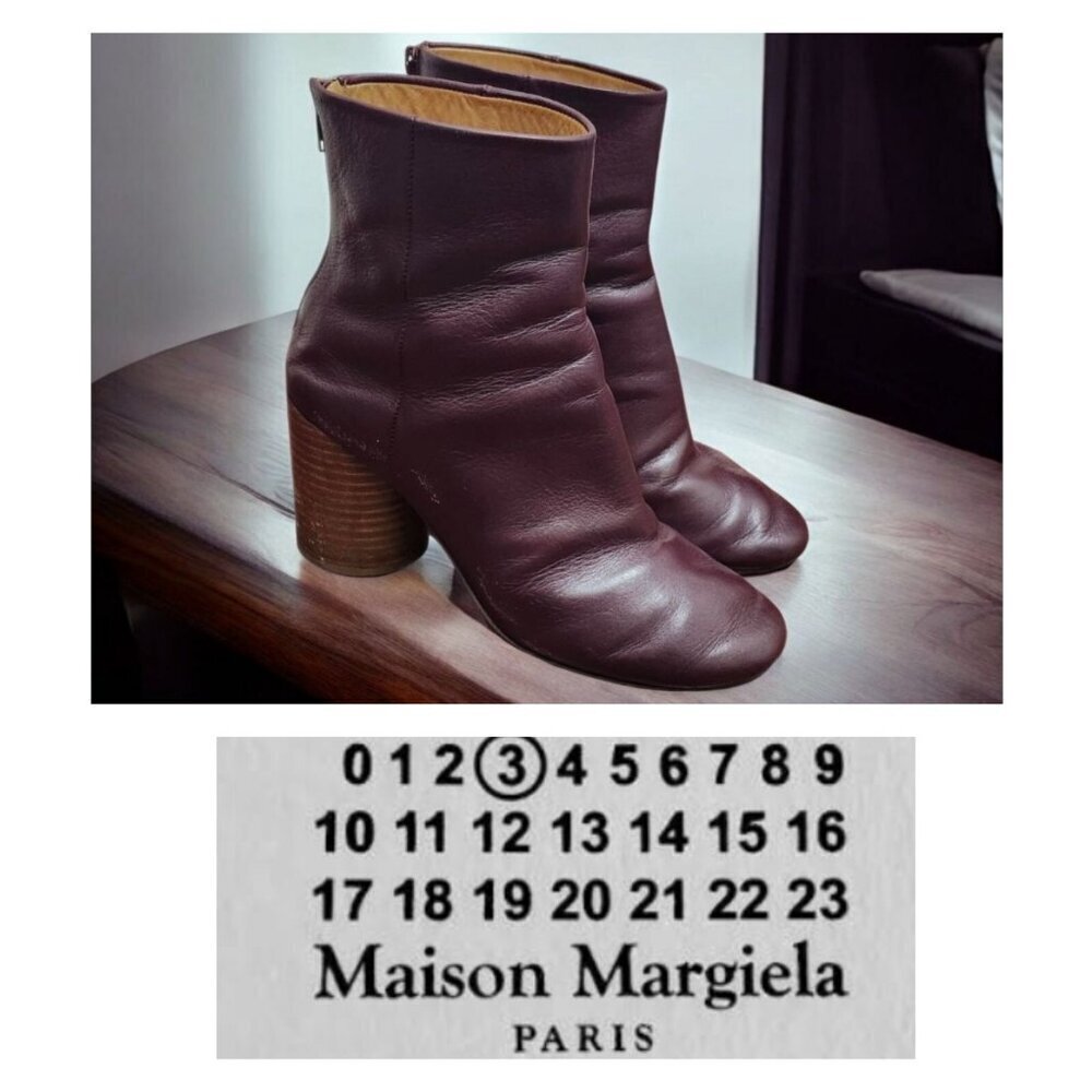 Vintage Maison Martin Margiela Tabi Leather Ankle Boots Size EU 37/US 6.5